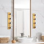 Opviq Mirro - 12242 Lámpara de pared dorada con tapa de cristal